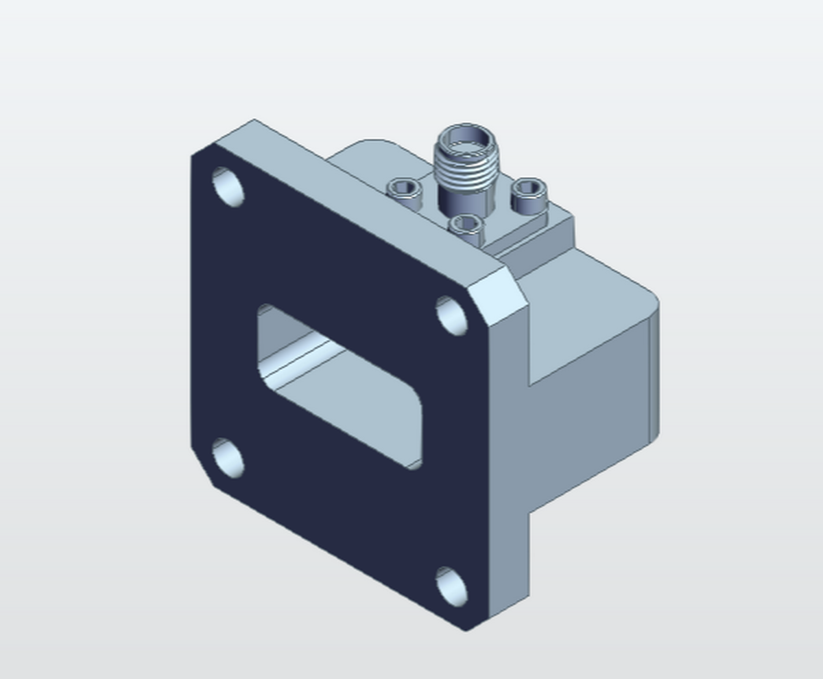 Adattatore Guida D'onda WR-42 A Coassiale 2.92 Mm Femmina – Angolo Retto, 17.6-26.7 GHz